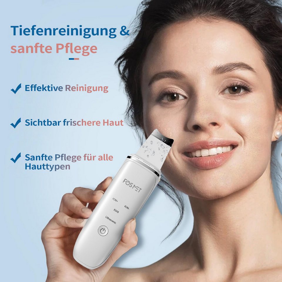 FOSMET Porenreiniger Ultraschall Skin Scrubber