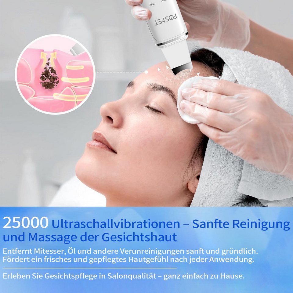 FOSMET Porenreiniger Ultraschall Skin Scrubber